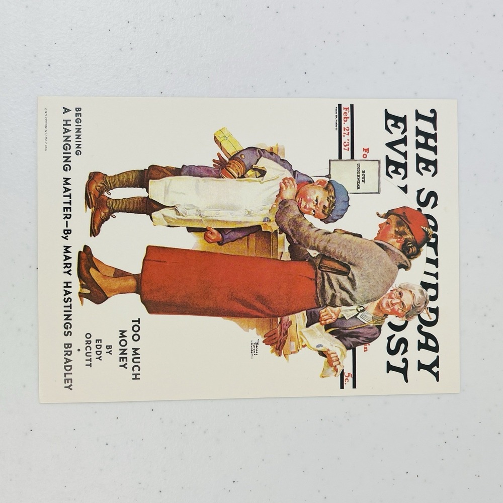 Saturday Evening Post Reprint Lithograph 1932 1937 Set 2 Envelope 1972 - Picture 2 of 7